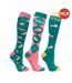 Chaussettes free as a bird femme vert clair / rose Hy