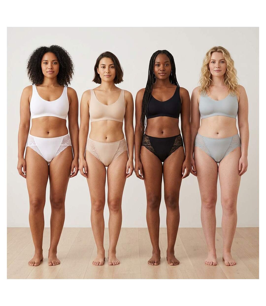 OZABI Pack de Culottes Femme Gainantes Dentelle Invisible – Lot de 4-2