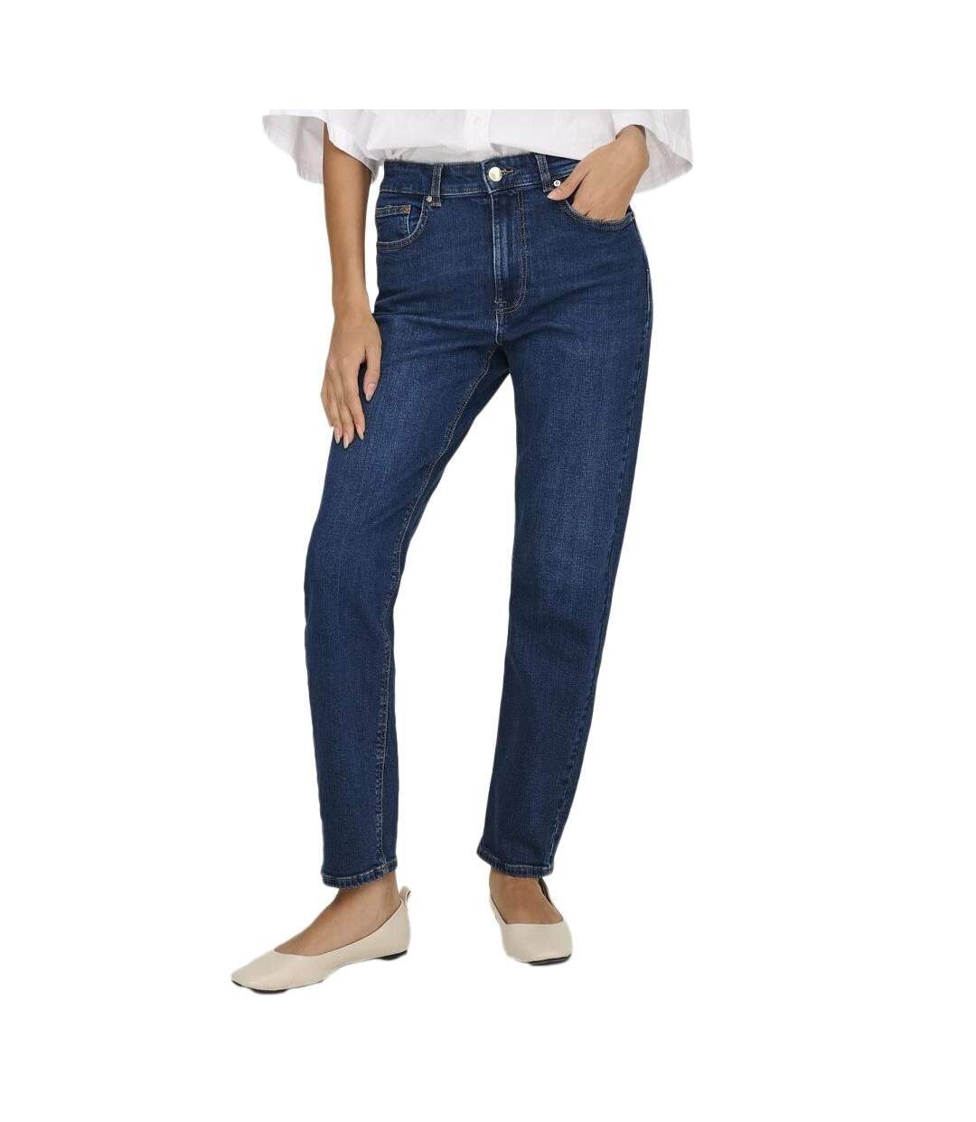 Jean skinny bleu femme only emel-1