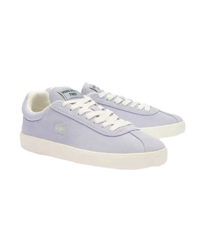 Womens/ladies baseshot suede trainers light blue Lacoste