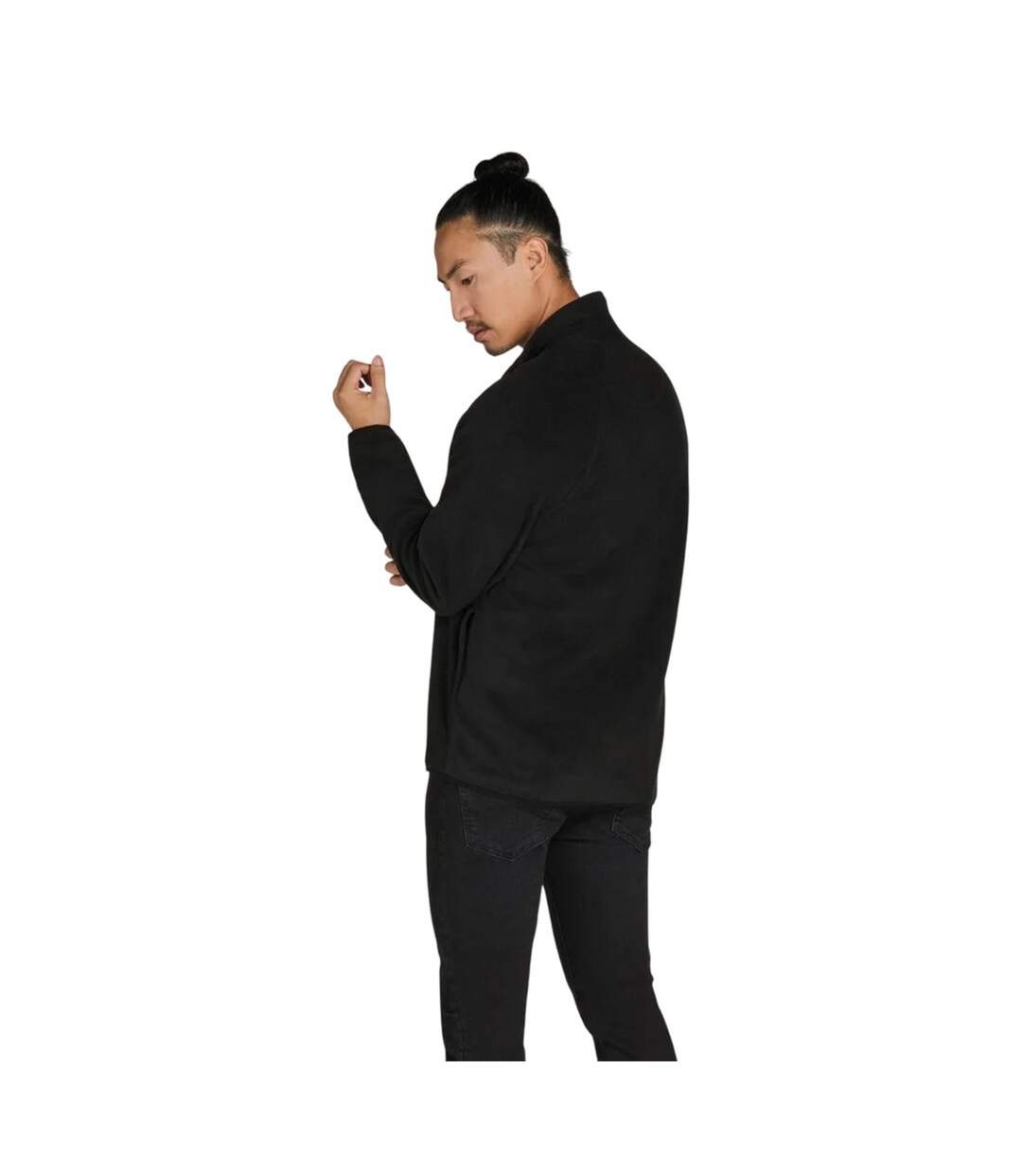 Veste Polaire Motif/style Zippé Femme Noir Signature-1