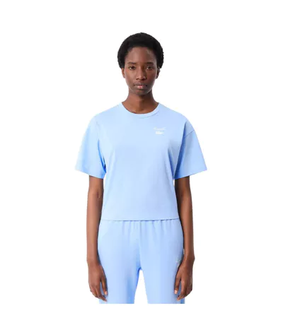 T-shirt Style Logo Femme Bleu Clair Lacoste
