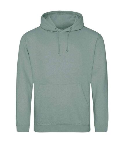 Unisex adult college hoodie dusty green Awdis