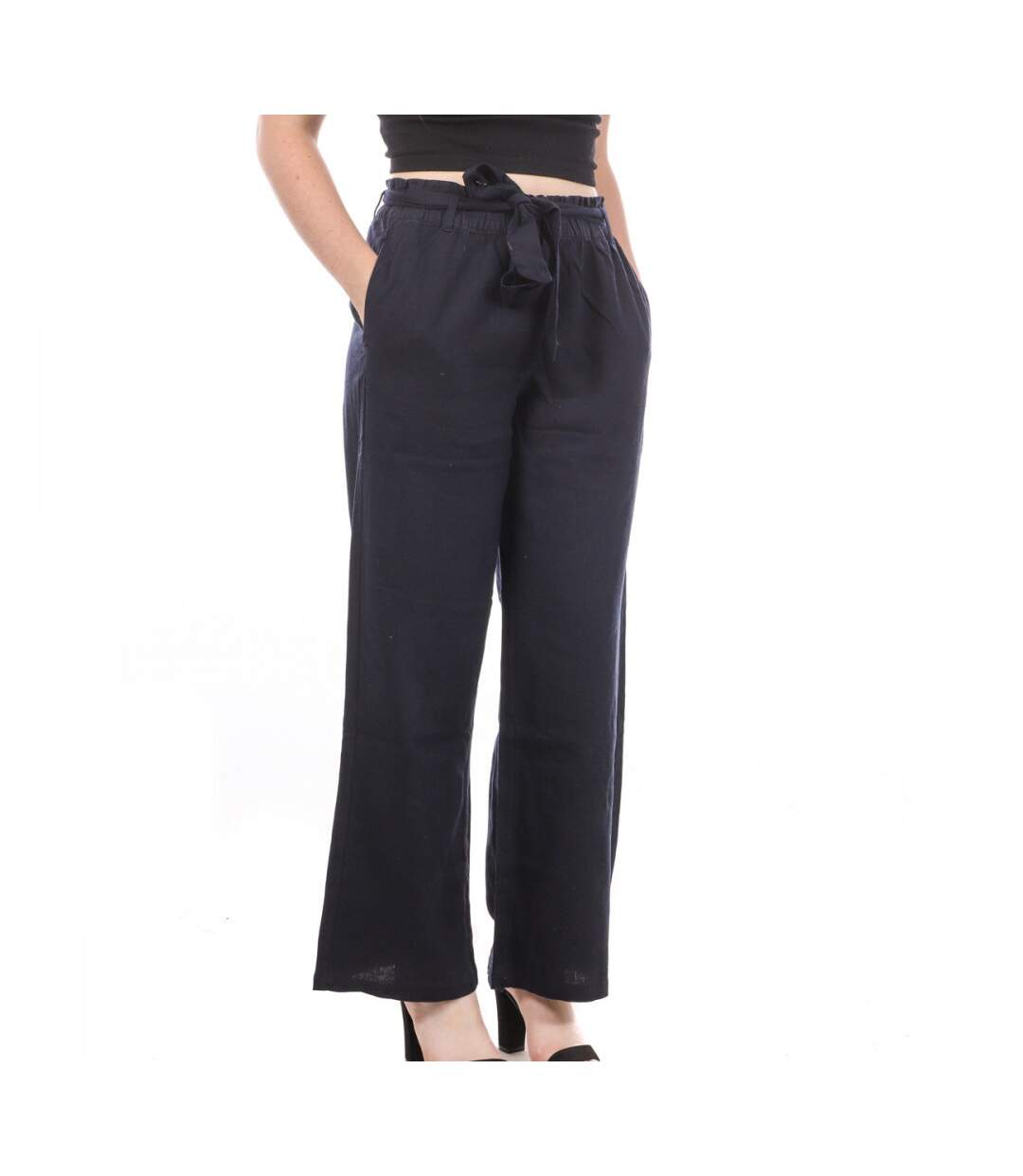 Pantalon en Lin Marine Femme JDY Say