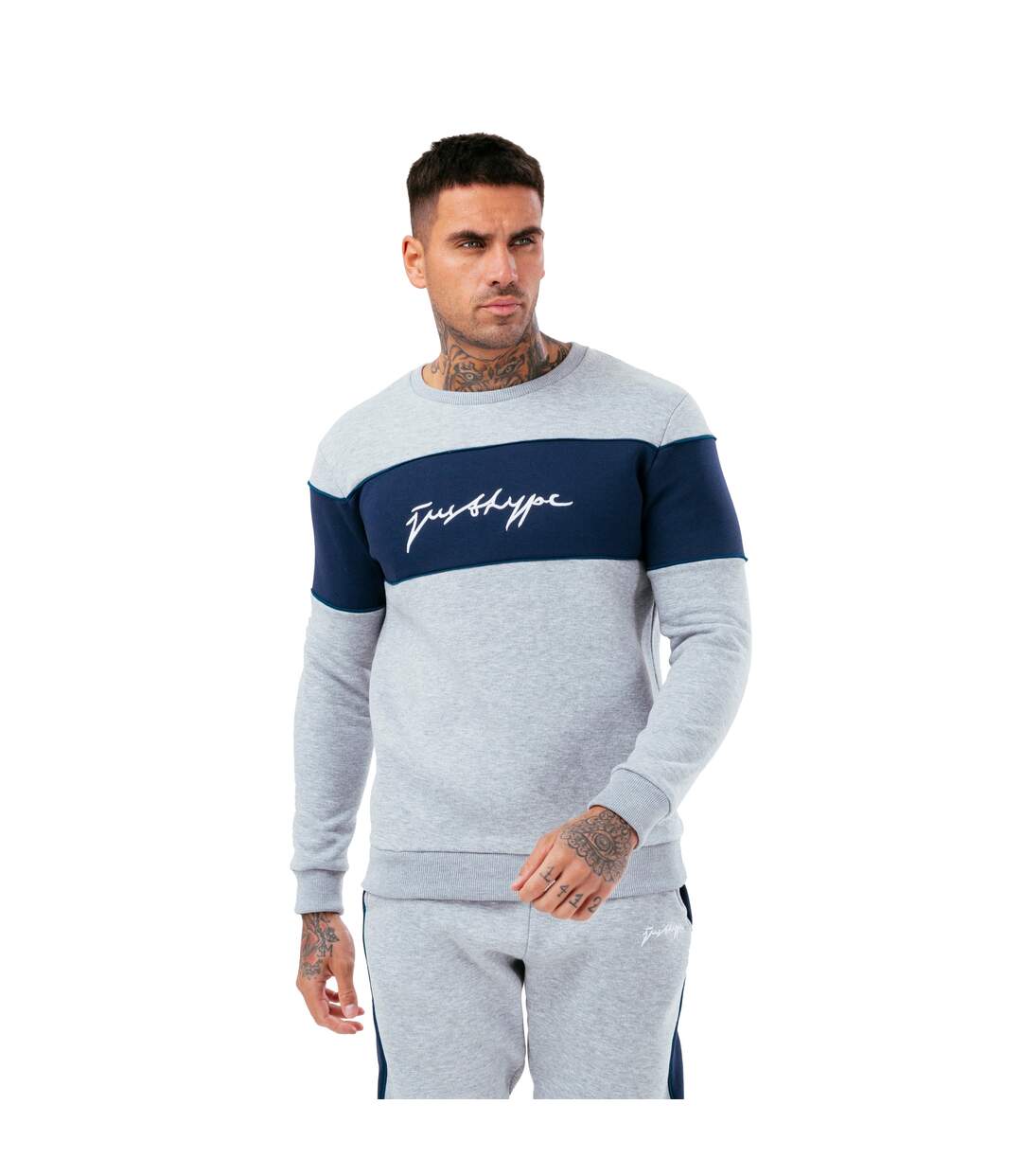 Hype Mens Scribble Sweatshirt (Gray/Navy)