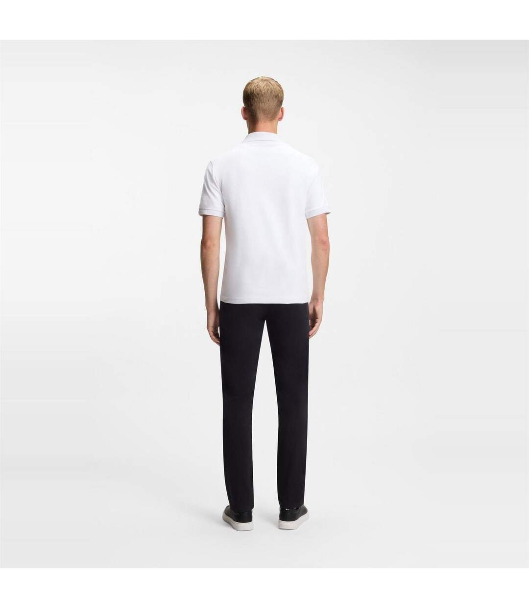 Mens Passenger Box Logo Polo Shirt White Boss-3