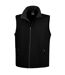 Mens printable softshell body warmer black/black Result