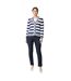 Womens/ladies striped button front cardigan ivory Principles