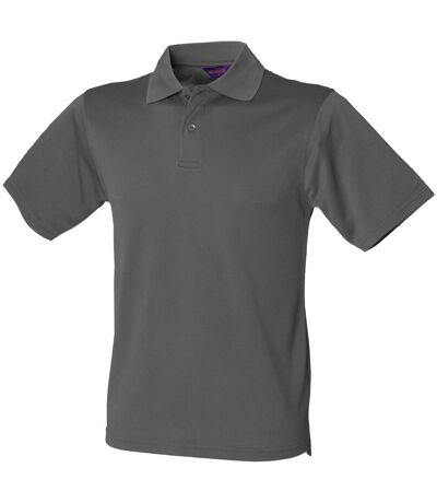 Polo à manches courtes homme gris foncé Henbury