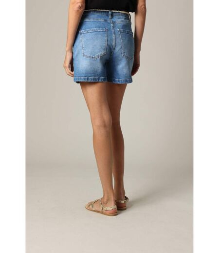 Short femme en coton denim style bohème MINA