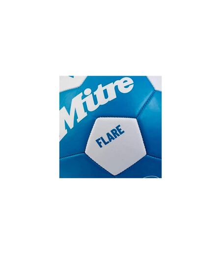 Ballon de foot flare taille 5 bleu fluo / blanc Mitre