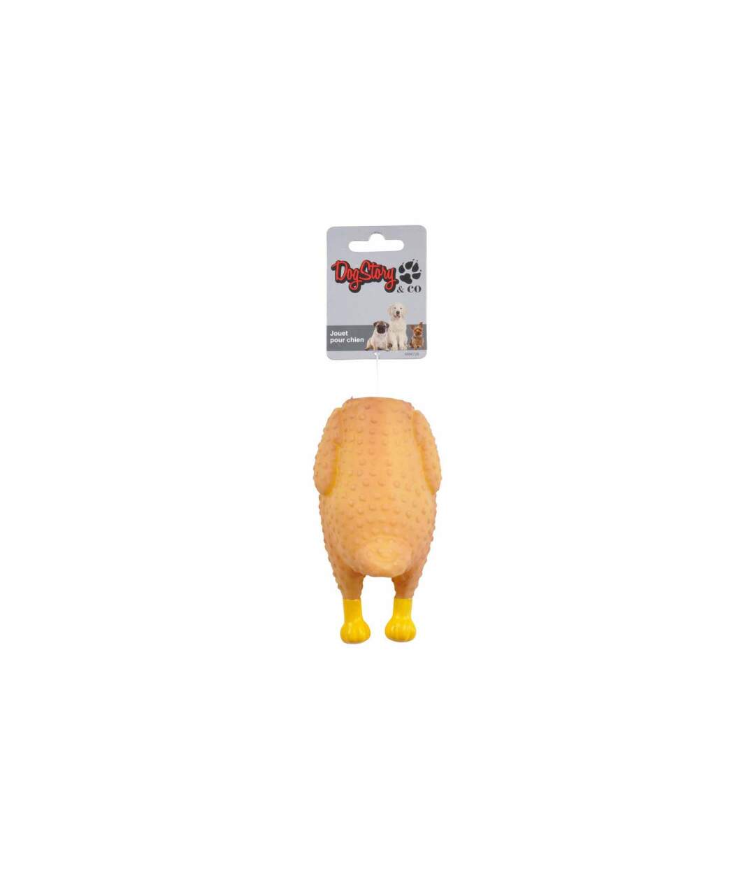 Jouet pour Chien Poulet Roti 14cm Écru-2