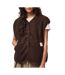 Gilet sans manche marron femme pieces katty-1