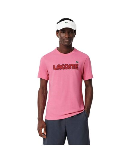 T-shirt Sports Style Logo Homme Rose Lacoste