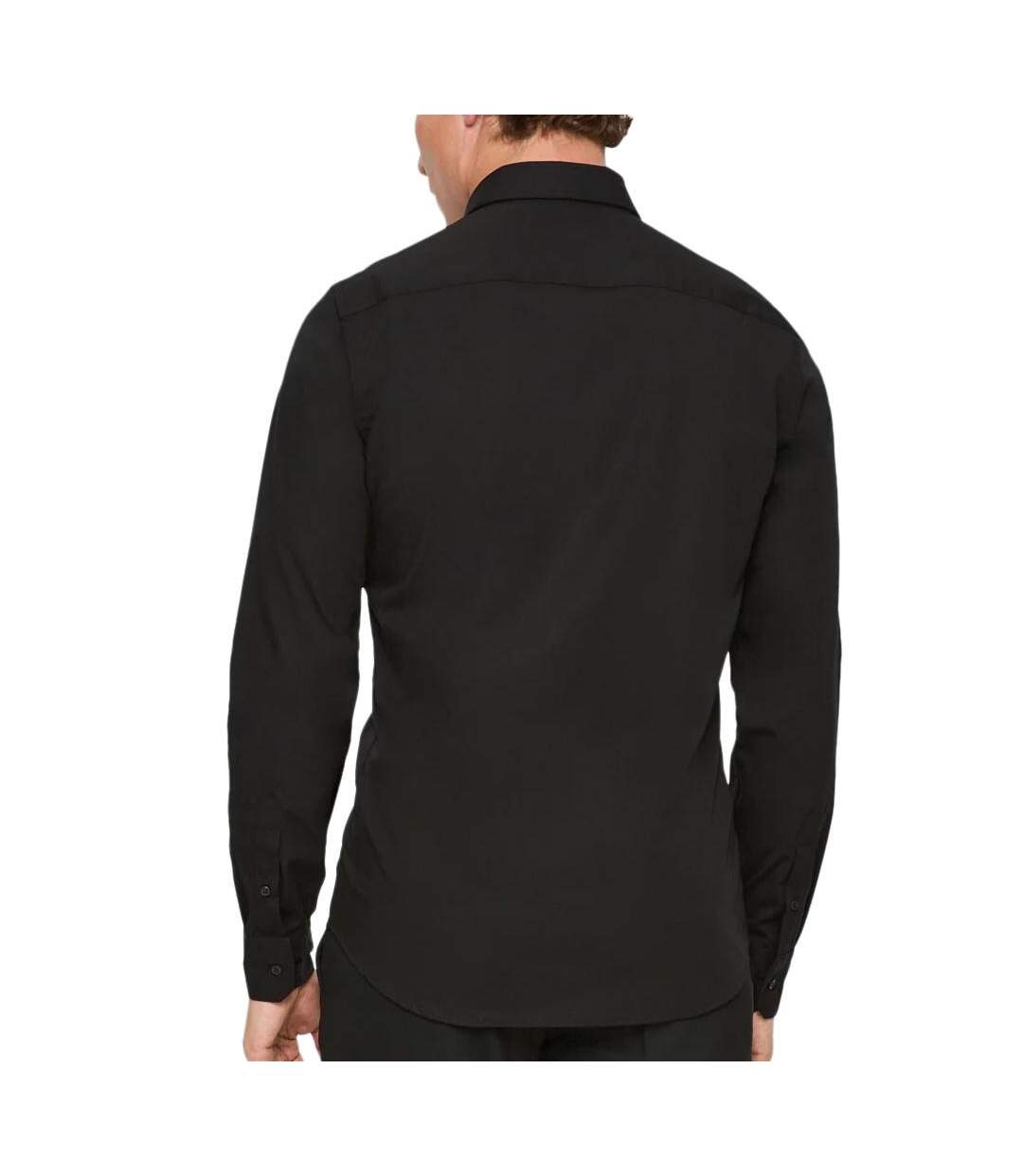 Chemise noir homme calvin klein jeans poplin stretch - 38-2