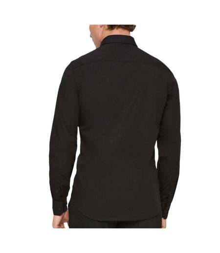 Chemise noir homme calvin klein jeans poplin stretch - 38