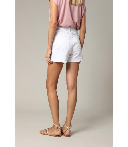 Short femme en coton twill avec détails cœur LIA