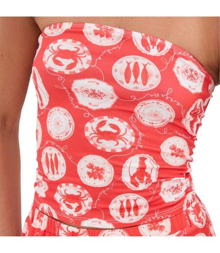 Womens/ladies All-over Print Tube Top Red I Saw It First