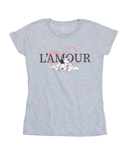 Disney - T-shirt DALMATIANS L'AMOUR - Femme (Gris chiné) - UTBI16348