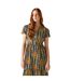 Womens/ladies Orla Kiely Lotus Tiered Midi Dress Yellow Regatta-1