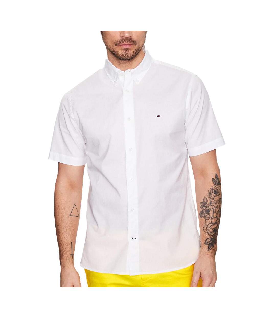 Chemise Blanche Homme Tommy Hilfiger Flex Poplin - L