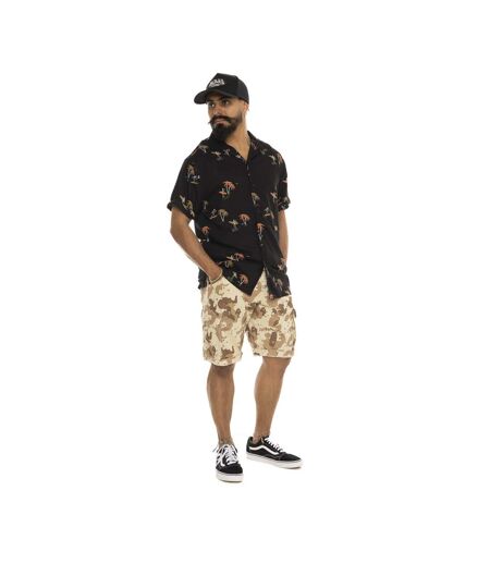 Chemise homme manches courtes en viscose imprimée Waves Vondutch