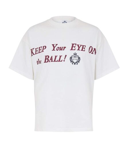 Mens Court Heavy Cotton Boxy T-shirt Off White Slazenger