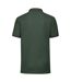 Mens 65/35 Polo Shirt Bottle Green Fruit Of The Loom-2