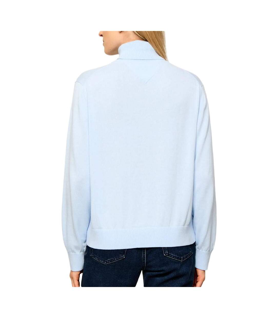 Pull bleu clair femme tommy hilfiger essential-2