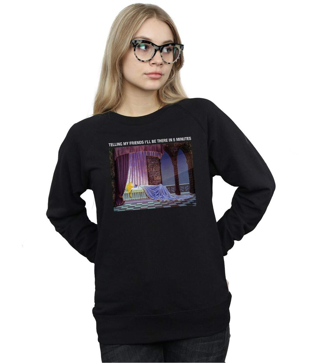 Disney - Sweat SLEEPING BEAUTY I'LL BE THERE IN - Femme (Noir) - UTBI12868-2