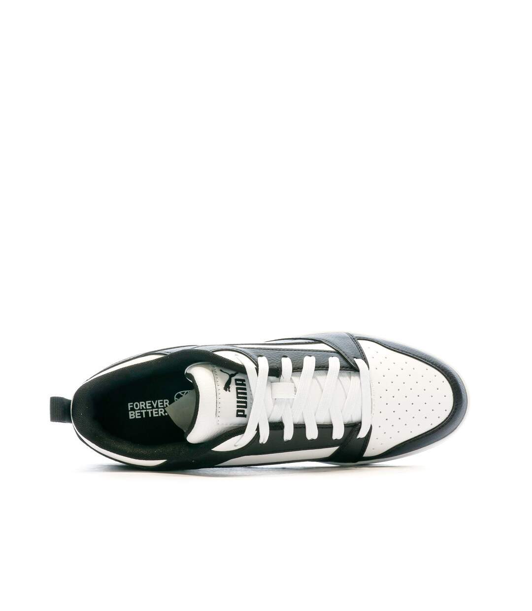 Baskets Noires/Blanches Homme Puma Rebound V6 Low-4