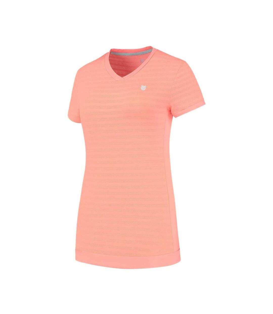Womens/ladies V Neck Regular T-shirt Desert Pink K-Swiss-1
