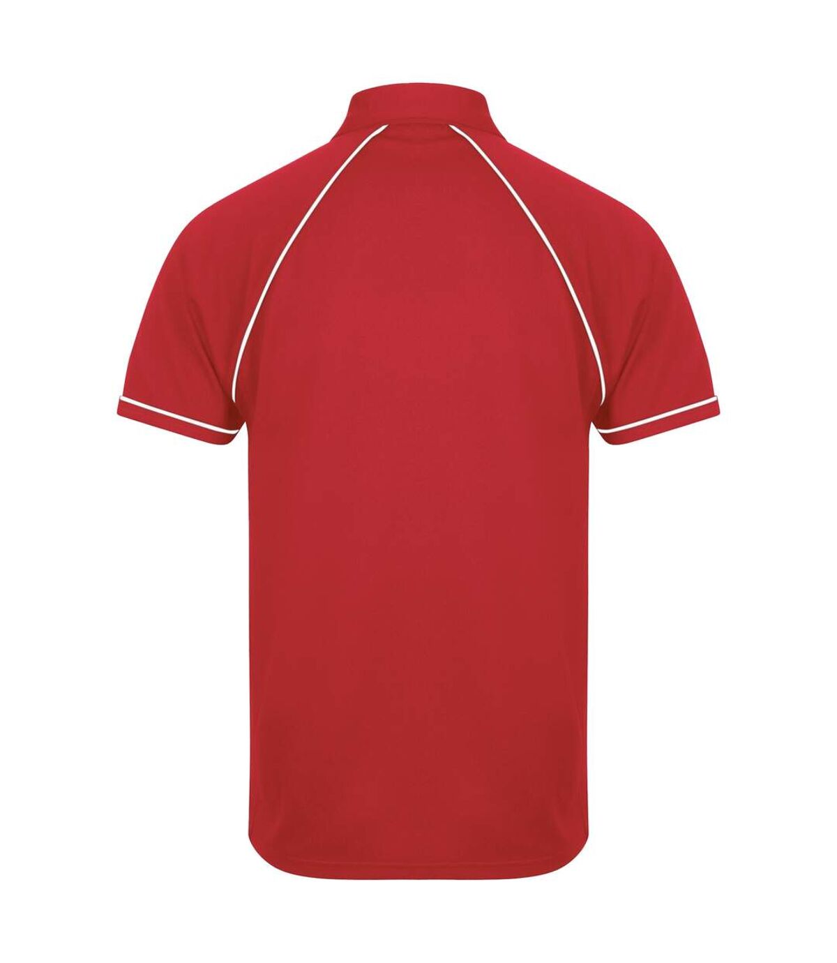Finden & Hales Mens Piped Performance Sports Polo Shirt (Red/White)