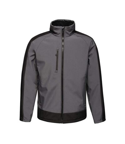 Regatta  Mens Contrast Three Layer Printable Soft Shell Jacket (Seal Grey/Black) - UTPC3318
