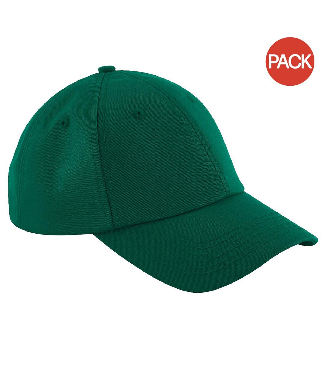 Lot de 2  casquettes adulte vert bouteille Beechfield-1