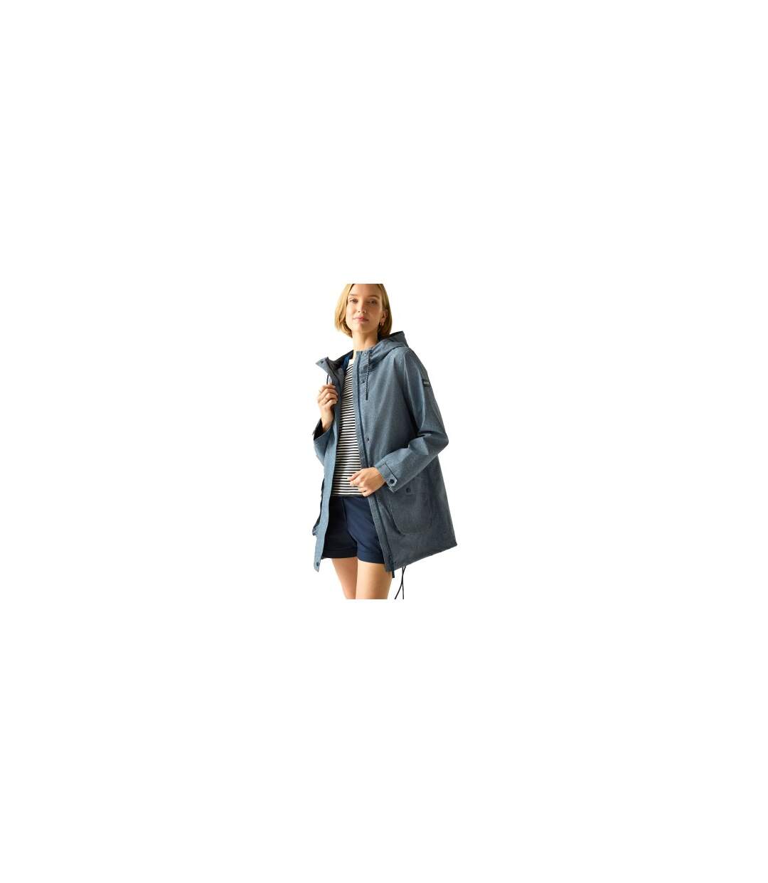 Womens/ladies Norana Waterproof Jacket Chambray Dark Denim Regatta-1