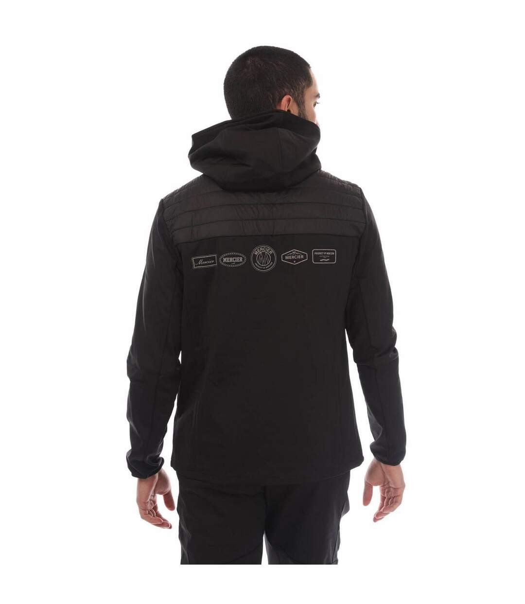 Mens Dynamic Full Zip Hoodie Black Mercier-3
