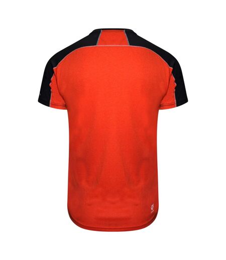 Mens Li Colour Block Half Zip T-shirt Trail Blaze Red Black Dare 2B