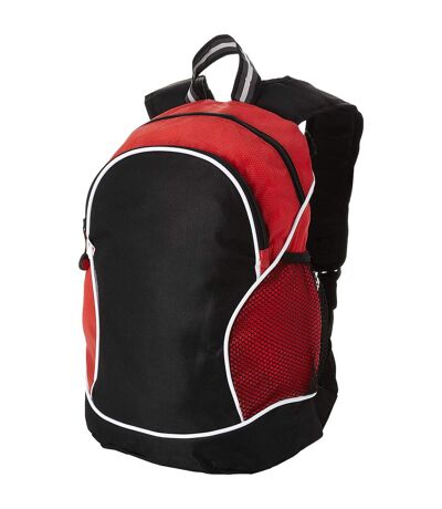 Bullet Boomerang Backpack (Solid Black/Red) (11.4 x 7.1 x 16.5 inches)