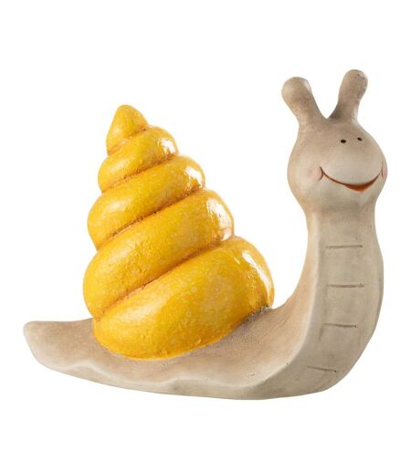 Statuette Escargot Extérieur Pasquale 39cm Jaune