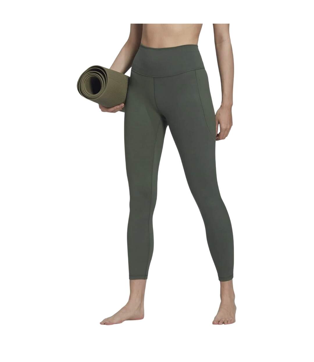 Legging Yoga Studio Femme Vert Adidas-4