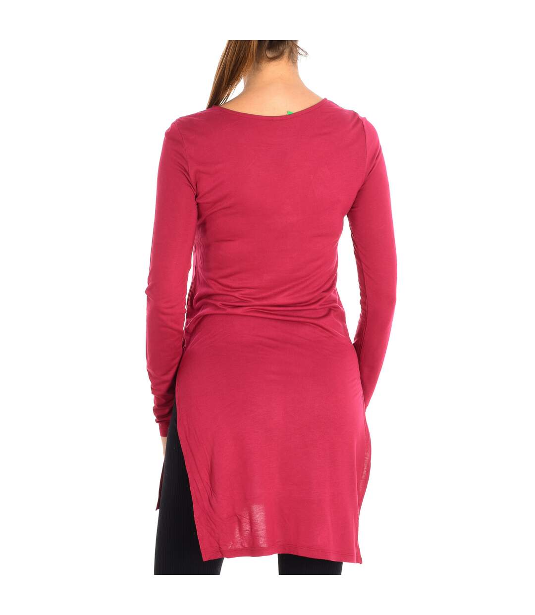 Long sleeve round neck dress 3I65E1B75 woman-3