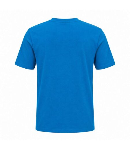 Mens Rubberised Logo Cotton T-shirt Blue Boss