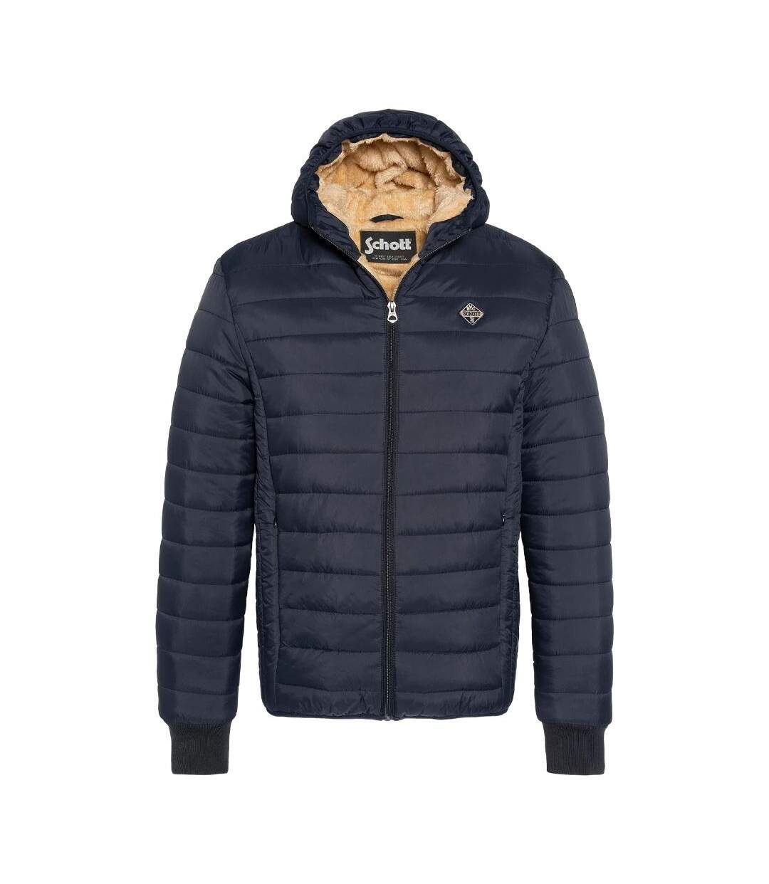 Doudoune marine homme schott expresso-1