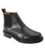 Roamers Mens Leather Quarter Lining Gusset Chelsea Boots (Black) - UTDF283