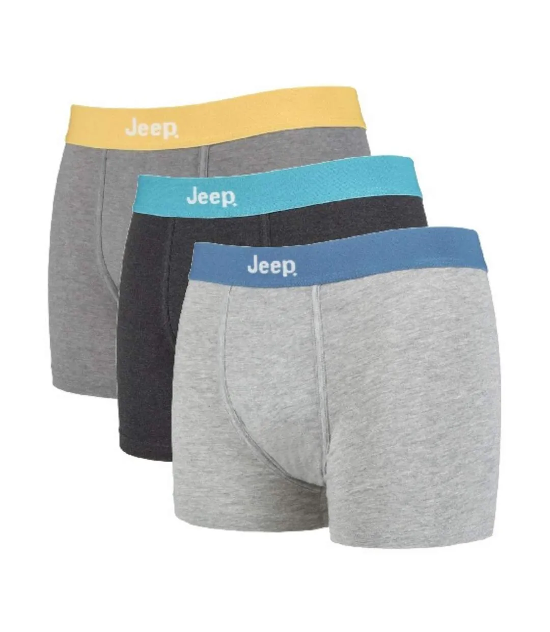 3 Pack Mens Cotton Rich Blend Everyday Fitted Trunks-1