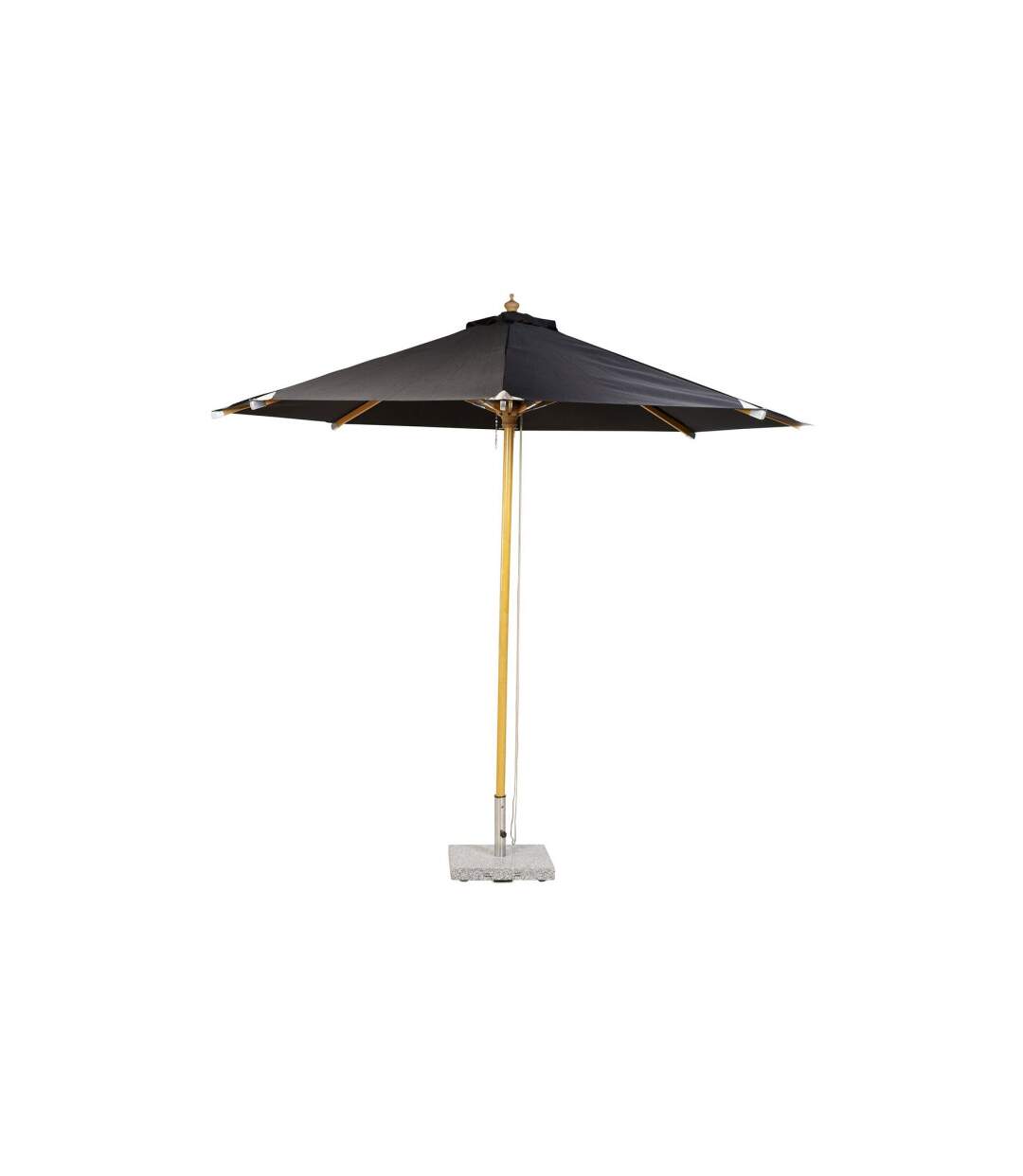 Parasol Design en Bois Naxos 300cm Noir-1