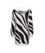 Robe Pull Noir/Blanc Femme Vila Vizebra - M