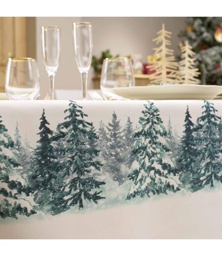 Nappe Imprimé Christmas 150x300cm Naturel