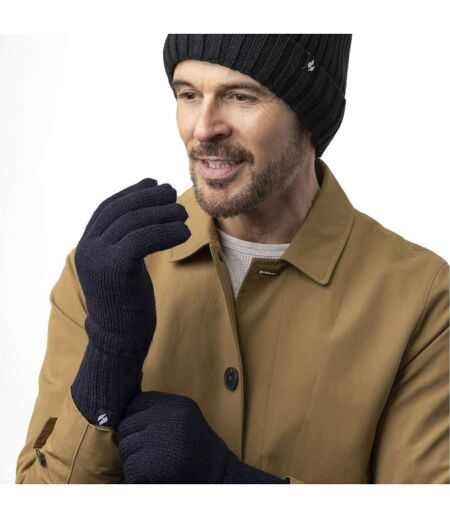 Heat Holders - Gants homme doublés polaire hiver tricot épais coupe-vent - 2 paires